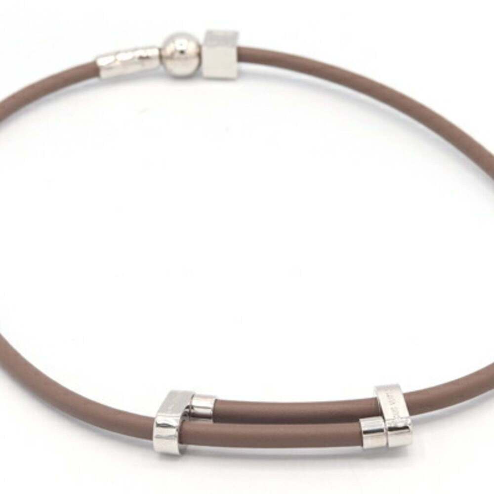LOUIS VUITTON Gray Leather Necklace - Picture 3 of 6